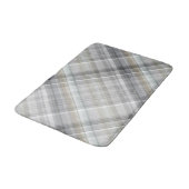 Tapis De Bain Plaid Bleu/Gris/Tan (Angle)