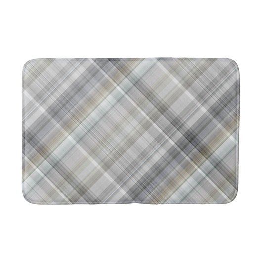 Tapis De Bain Plaid Bleu/Gris/Tan (Devant)