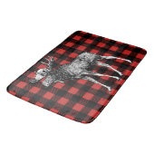 Tapis De Bain Plaid de bûcheron de Buffalo rouge et noir (Angle)