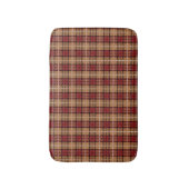 Tapis De Bain Plaid de pixel en rouge et or (Devant (Vertical))