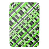 Tapis De Bain Plaid en Diagonale verte, noire et grise (devant Vertical)