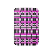 Tapis De Bain Plaid en rose, noir et gris (Devant (Vertical))