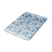 Tapis De Bain Plaid floral bleu et blanc (Angle)