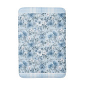 Tapis De Bain Plaid floral bleu et blanc (Devant (Vertical))