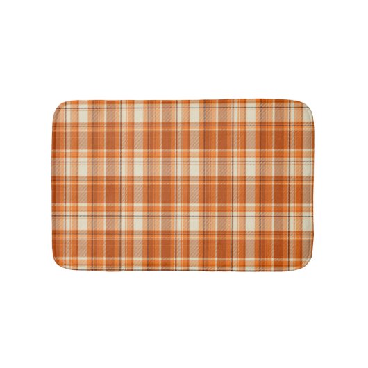 Tapis De Bain Plaid orange (Devant)