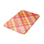 Tapis De Bain Plaid rose et orange (Angle)