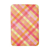 Tapis De Bain Plaid rose et orange (Devant (Vertical))