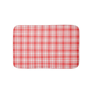 Tapis De Bain Plaid rouge