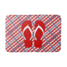 Plaid rouge, blanc et bleu avec des bascules