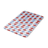 Tapis De Bain Plaid rouge et bleu (Angle)