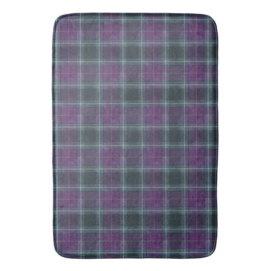 Tapis De Bain Plaid vert pourpre (devant Vertical)