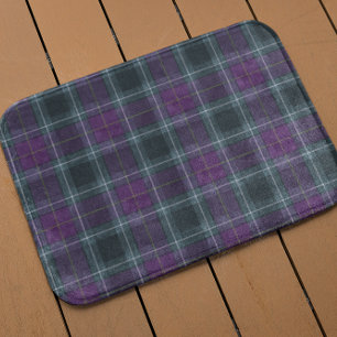 Tapis De Bain Plaid vert pourpre