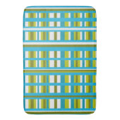 Tapis De Bain Plaid vert turquoise, olive et citron vert (devant Vertical)