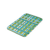 Tapis De Bain Plaid vert turquoise, olive et citron vert (Angle)