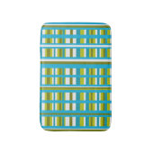 Tapis De Bain Plaid vert turquoise, olive et citron vert (Devant (Vertical))