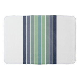 Tapis De Bain Planche de surf bleu et vert rétro