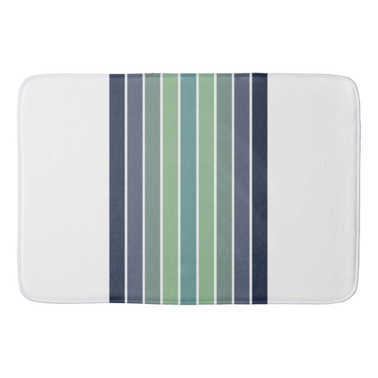 Tapis De Bain Planche de surf bleu et vert rétro (Devant)