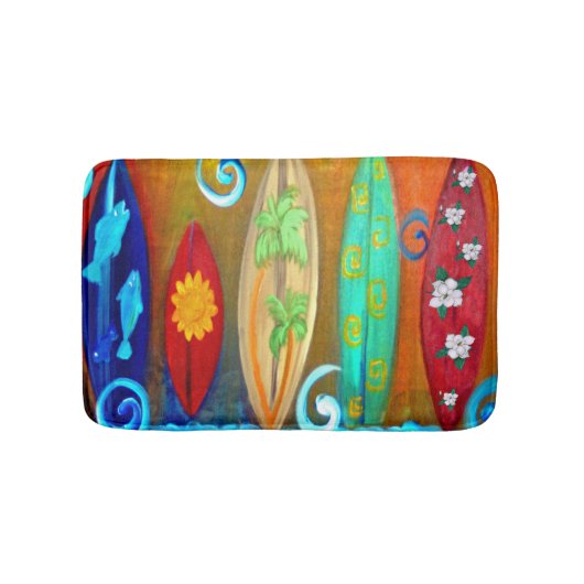 Tapis de bain planche de surf issu de mon œuvre d' (Devant)