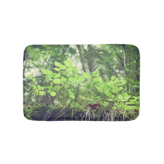 Tapis De Bain Plancher forestier Vert Plantes Nature (Devant)
