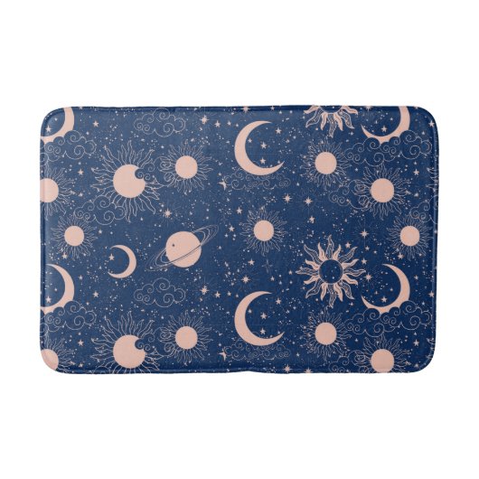Tapis De Bain Planètes et étoiles Motif (Devant)