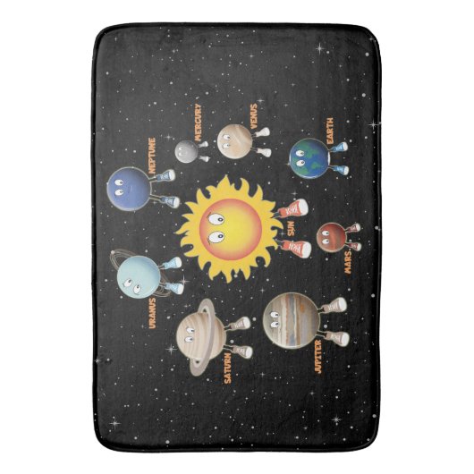 Tapis De Bain Planètes et système solaire (devant Vertical)