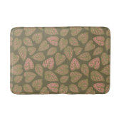 Tapis De Bain Plante Sage Green et rose Polka Dot Feuilles (Devant)