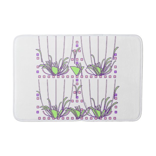 TAPIS DE BAIN PLANTE VERT À MOULES (Devant)