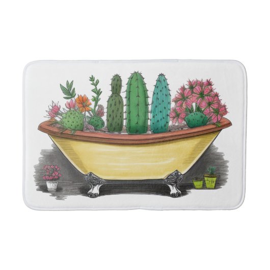 Tapis De Bain Plantes Cactus (Devant)