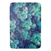 Tapis De Bain Plantes du bleu et du vert (devant Vertical)