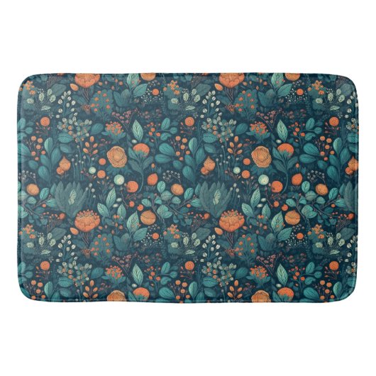 Tapis De Bain Plantes et fleurs scandinaves (Devant)