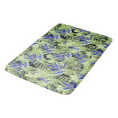 Tapis De Bain Plantes tropicaux verts et bleus (Angle)