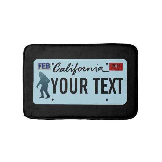 Tapis De Bain Plaque de licence California Sasquatch (Devant)