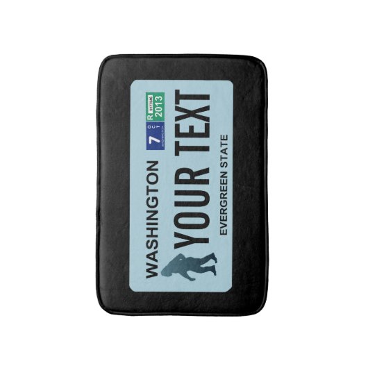 Tapis De Bain Plaque de licence Washington Sasquatch (Devant (Vertical))