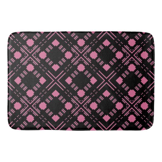 Tapis De Bain Plaque noire et rose (Devant)