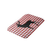 Tapis De Bain Plaque rouge avec cerf noir (Angle)