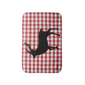 Tapis De Bain Plaque rouge avec cerf noir (Devant (Vertical))