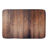 Tapis De Bain Plaques de bois noir rustique (Devant)
