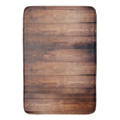 Tapis De Bain Plaques de bois noir rustique (devant Vertical)