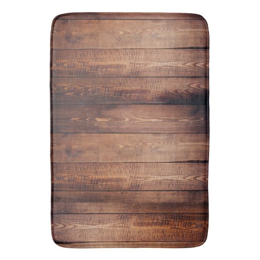 Tapis De Bain Plaques de bois noir rustique (devant Vertical)