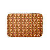 Tapis De Bain Plaques marron orange sculpté et taché (Devant)