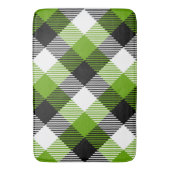 Tapis De Bain Plaques Tartan simples Vert néon (devant Vertical)