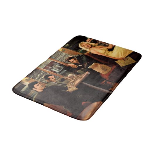 Tapis De Bain Plat bleu 2 (Angle)