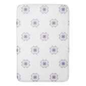 Tapis De Bain Plat d'art violet et or à l'aspect floral (devant Vertical)