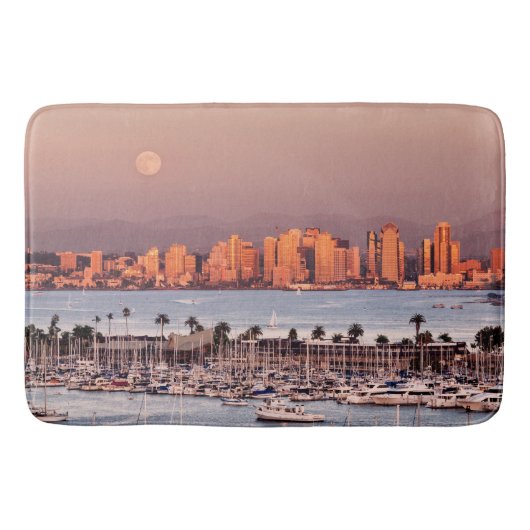 Tapis De Bain Pleine lune sur San Diego (Devant)