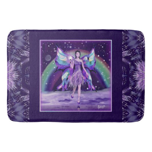 Tapis De Bain Pluie violette Fairy Bain Mat (Devant)