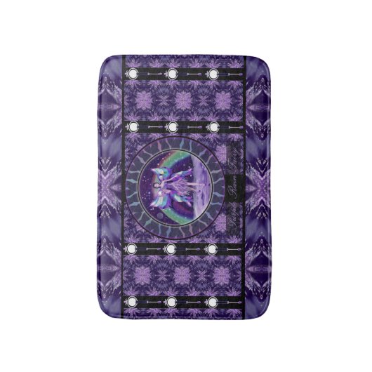 Tapis De Bain Pluie violette Fée (Devant (Vertical))