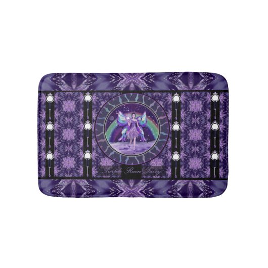 Tapis De Bain Pluie violette Fée (Devant)