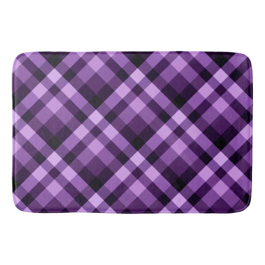 Tapis De Bain Plum moderne violet Plaid Motif grand bain Mat (Devant)