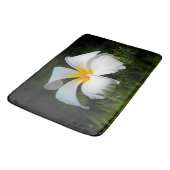 Tapis De Bain Plumeria blanche Frangipani Fleurs Hawaii (Angle)