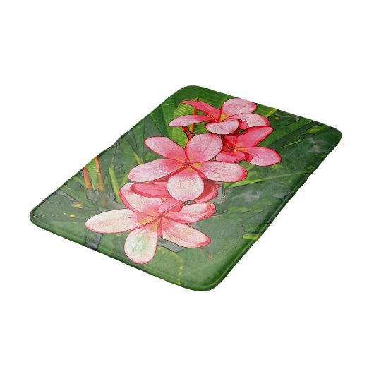 Tapis De Bain Plumerias (Angle)